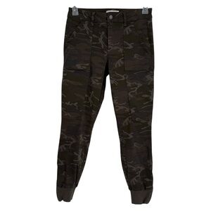 Level 99 Pants Womens Size 27 Olive Green Utility Camo Jogger High Rise